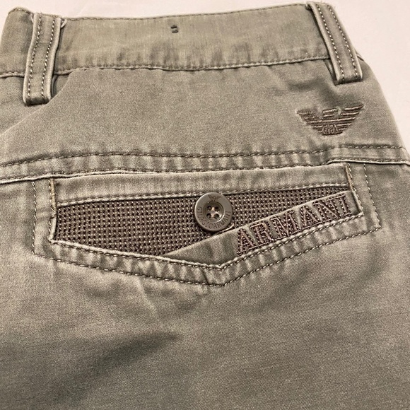 ARMANI JEANS Giorgio Armani Mens Khaki Chinos Sz 28 - Picture 4 of 11